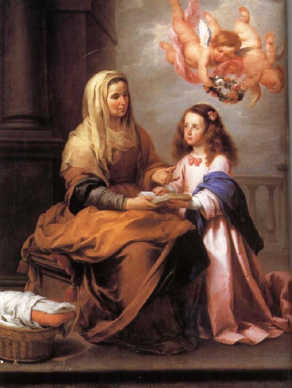 Bartolome Esteban Murillo St Anne and the small Virgin Mary oil painting image